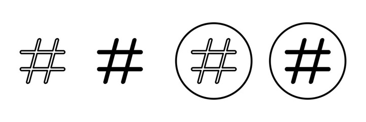 Hashtag icon vector. hashtag sign and symbol