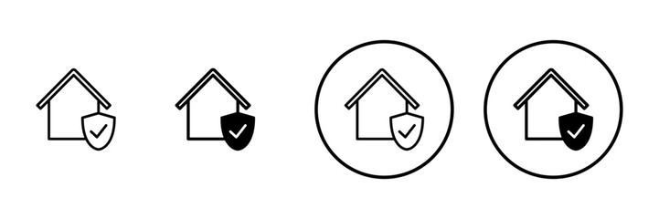 home insurance icon vector. home protection sign and symbol