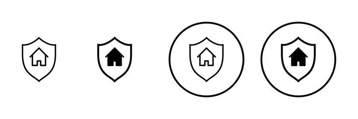house insurance icon vector. house protection sign and symbol