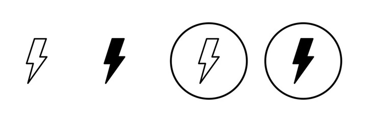 Lightning icon vector. electric sign and symbol. power icon. energy sign