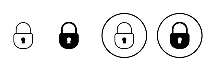 Lock icon vector. Padlock sign and symbol. Encryption icon. Security symbol