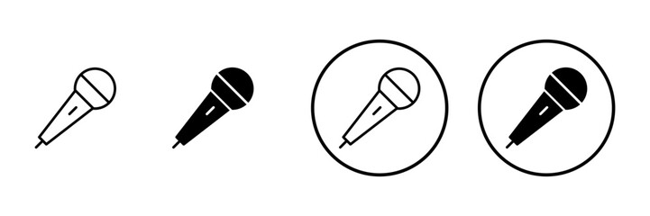 Microphone icon vector. karaoke sign and symbol