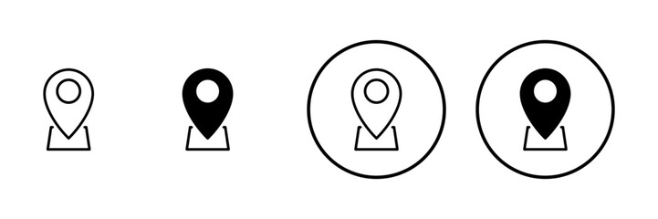 Pin icon vector. Location sign and symbol. destination icon. map pin