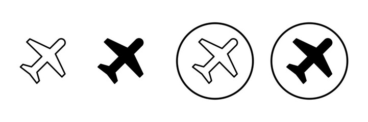 Plane icon vector. Airplane sign and symbol. Flight transport symbol. Travel sign. aeroplane