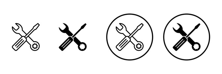 Repair tools icon vector. tool sign and symbol. setting icon. Wrench and screwdriver. Service