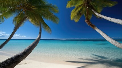 Tropical paradise beach scene