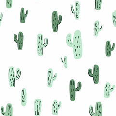 Cactus pattern.Exquisite vector floral patterns.