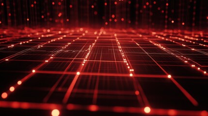 Abstract red financial graph showing bullish movement on a black screen with gridlines
