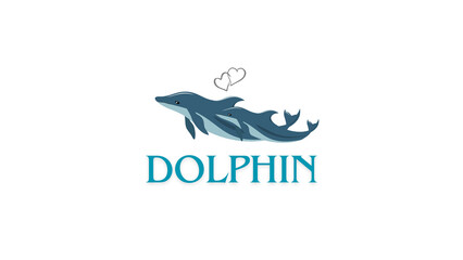 Obraz premium Dolphin logo 