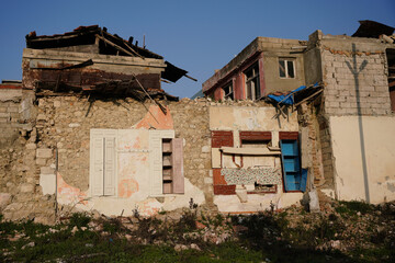 Damaged building in Antakya, Hatay after 6 February 2023 Earthquakes