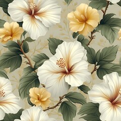 floral seamless pattern. Generative AI