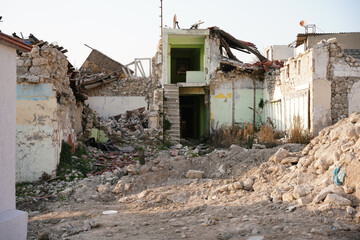 Damaged building in Antakya, Hatay after 6 February 2023 Earthquakes