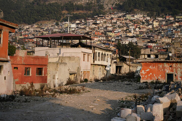Damaged building in Antakya, Hatay after 6 February 2023 Earthquakes