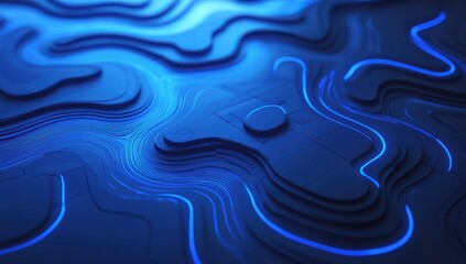 Abstract blue layered design