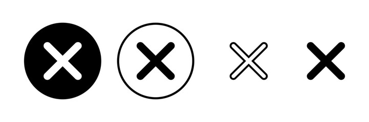 Close icon vector illustration. Delete sign and symbol. cross sign