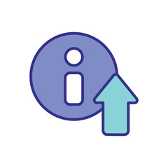 Aimed Info icon vector stock illustration