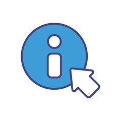 Open Info icon vector stock illustration