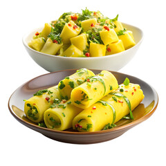 Traditional Indian Khandvi Das Khaman Display