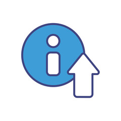 Aimed Info icon vector stock illustration