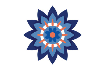 Abstract floral Mandala  vector illustration on white background