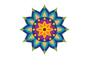 Abstract floral Mandala  vector illustration on white background