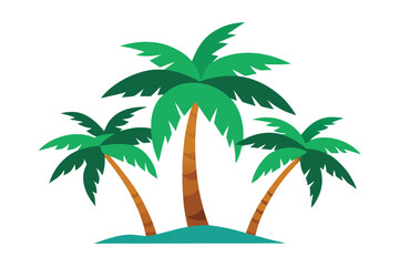 tropical palm tree vector illustration on white background 