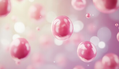 Pink spheres in soft focus