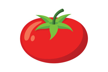 3d red tomato vector illustration isolated on white background