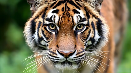Fototapeta premium Tigers intense gaze close up