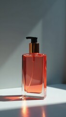 Elegant product against gray background with soft lighting and subtle shadows created by a nearby light source, electronics, contemporary