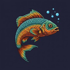 Fototapeta premium fish on a white background