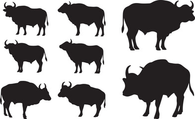 Gaur Silhouettes