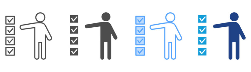 Auditor Icon Set Multiple Style Collection