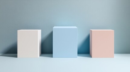 Pastel Cubes Display Mockup