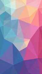 Obraz premium Delaunay Voronoi triangulation background with abstract geometric shapes and pastel color palette, geometric, voronoi
