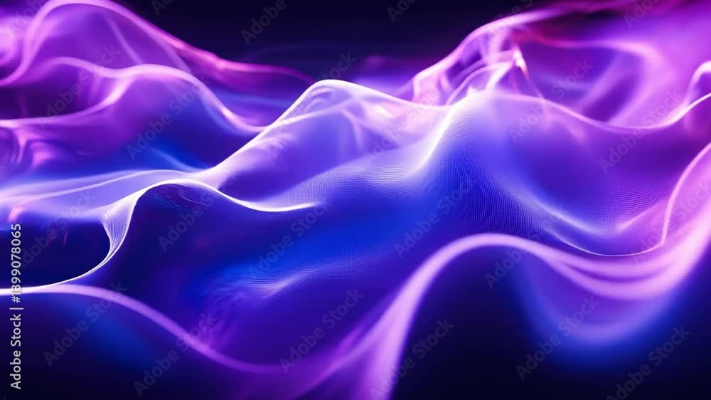 Poster vibrant abstract background flowing waves of purple and blue light create smooth gradients, evoking 