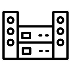 Obraz premium Audio Music Sound Line Icon