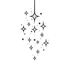 Obraz premium Black and White Sparkle Abstract Vector Illustration