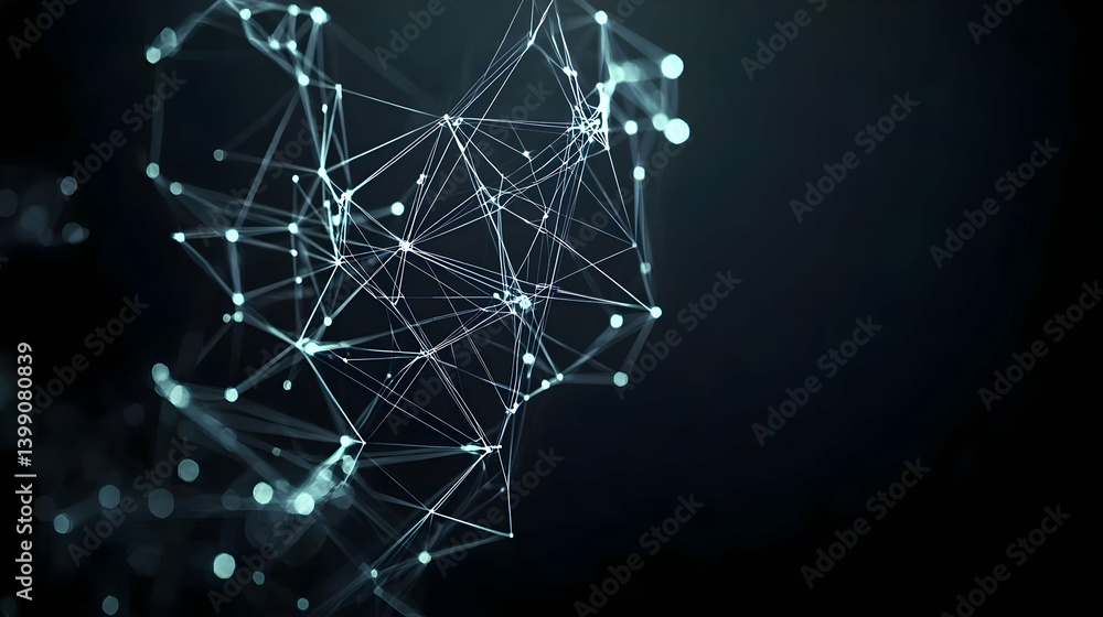 Poster abstract digital network design with light and dark colors