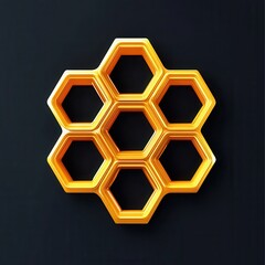 3d honeycomb simple logo.