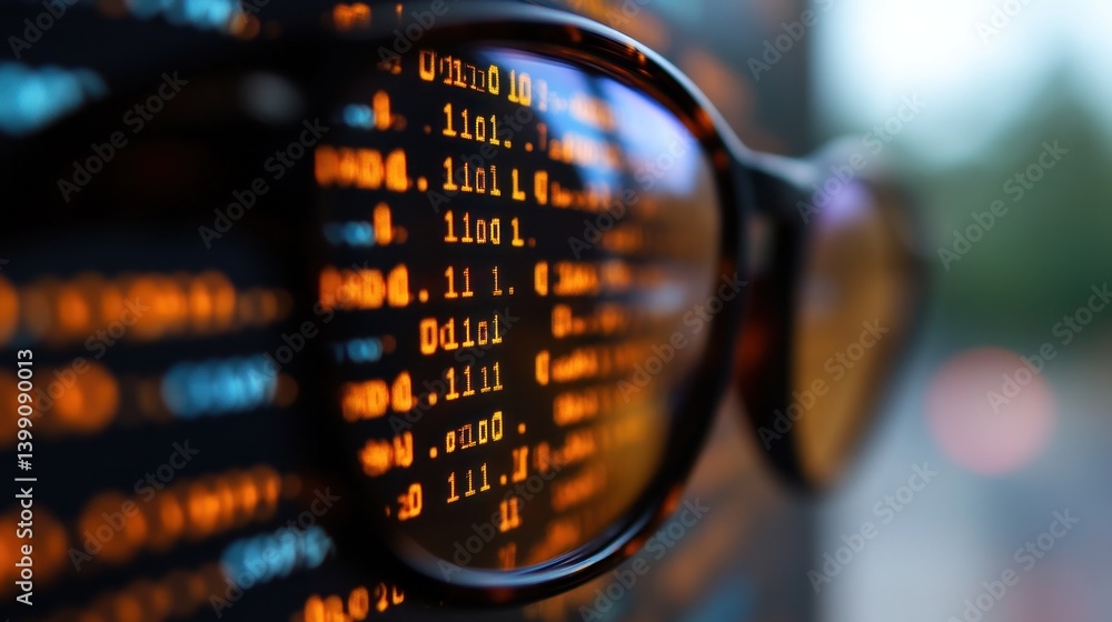 Poster code reflection in glasses: a glimpse into the digital world