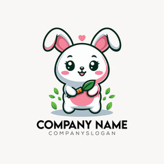 Rabbit Logo Design Vector Illustration