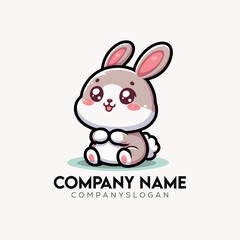 Rabbit Logo Design Vector Illustration
