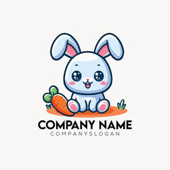 Rabbit Logo Design Vector Illustration