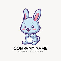 Rabbit Logo Design Vector Illustration