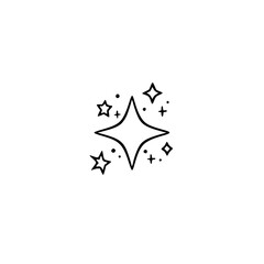 Obraz premium Hand-Drawn Sparkles and Stars Vector Illustration