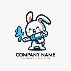Rabbit Logo Design Vector Illustration