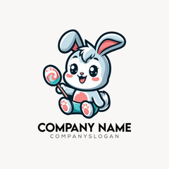 Rabbit Logo Design Vector Illustration