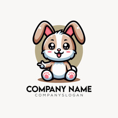 Rabbit Logo Design Vector Illustration