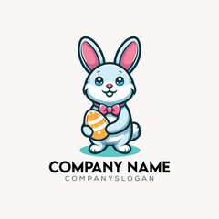Fototapeta premium Rabbit Logo Design Vector Illustration